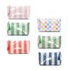 Striped Makeup Bag Large Capacity Portable Cosmetic Organizer Travel Toiletry Pouch Color Block