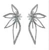 Korean ins cold wind niche design stud earrings, long tassel fashion earrings, diamond-encrusted mango star tassel earrings