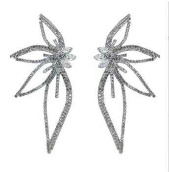 Korean ins cold wind niche design stud earrings, long tassel fashion earrings, diamond-encrusted mango star tassel earrings