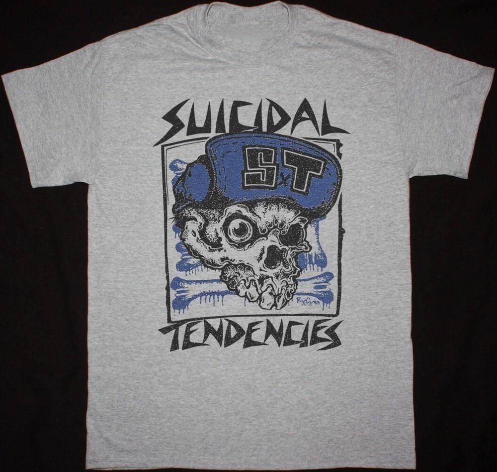 SUICIDAL TENDENCIES СКЕЙТБОЛЬНЫЙ ЧЕРЕП ФУТБОЛКА Унисекс Футболка XXL