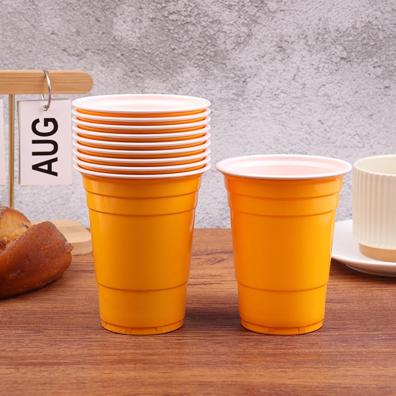 10Pcs Multiple 16OZ Plastic Cups Disposable Cups Drinking Cups Party Cups Water Cups For Graduation Ceremonies Beverages Drinks
