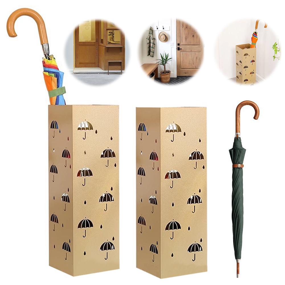 Metal Chic Umbrella Holder Multipurpose Free Standing Metal Umbrella Stand Rack Walking Sticks Holder Entryway Home Hotel Office