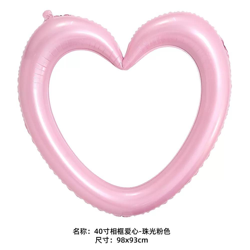 Große hohle Herz-Ballons aus Aluminiumfolie Hochzeitsfeier Valentinstagsdekorationen Schaufenster-Arrangements