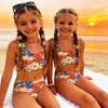Conjunto de Bikini de Dos Piezas para Niñas, Top Tankini y Braguita, Ropa de Baño de Verano para Niños, Traje de Baño con Estampado del Día de la Independencia