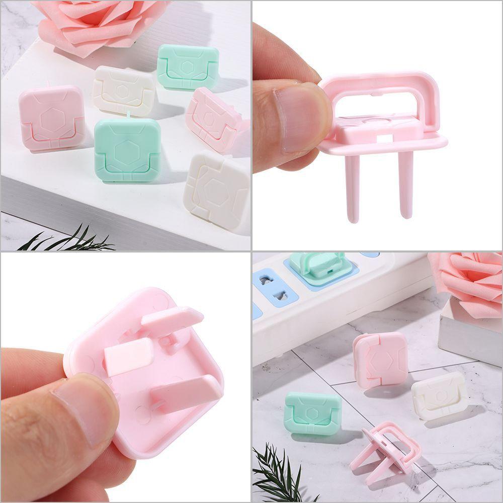 

Baby Proofing Outlet Covers White Pink Green Electrical Protector Useful Hidden Pull Handle Home