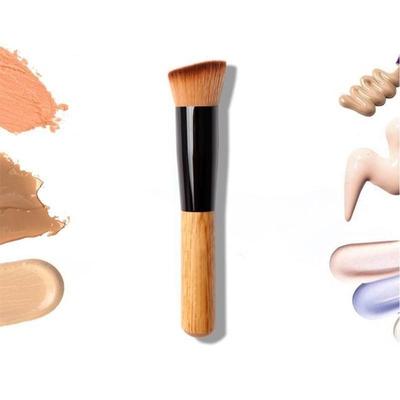 Strumento professionale per trucco cosmetico Pennello piatto per fondotinta in polvere Kabuki