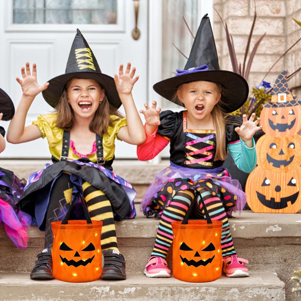 LED Light Halloween Candy Bags, Light Up Halloween Party, Light Up Candy Bags, Multipurpose Reusable, For Children Halloween Snack Bags