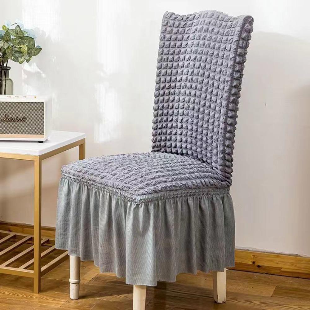 Elastic Bubble Grid Chair Seat Covers Universal Stretchable Dining Chair Covers All Season