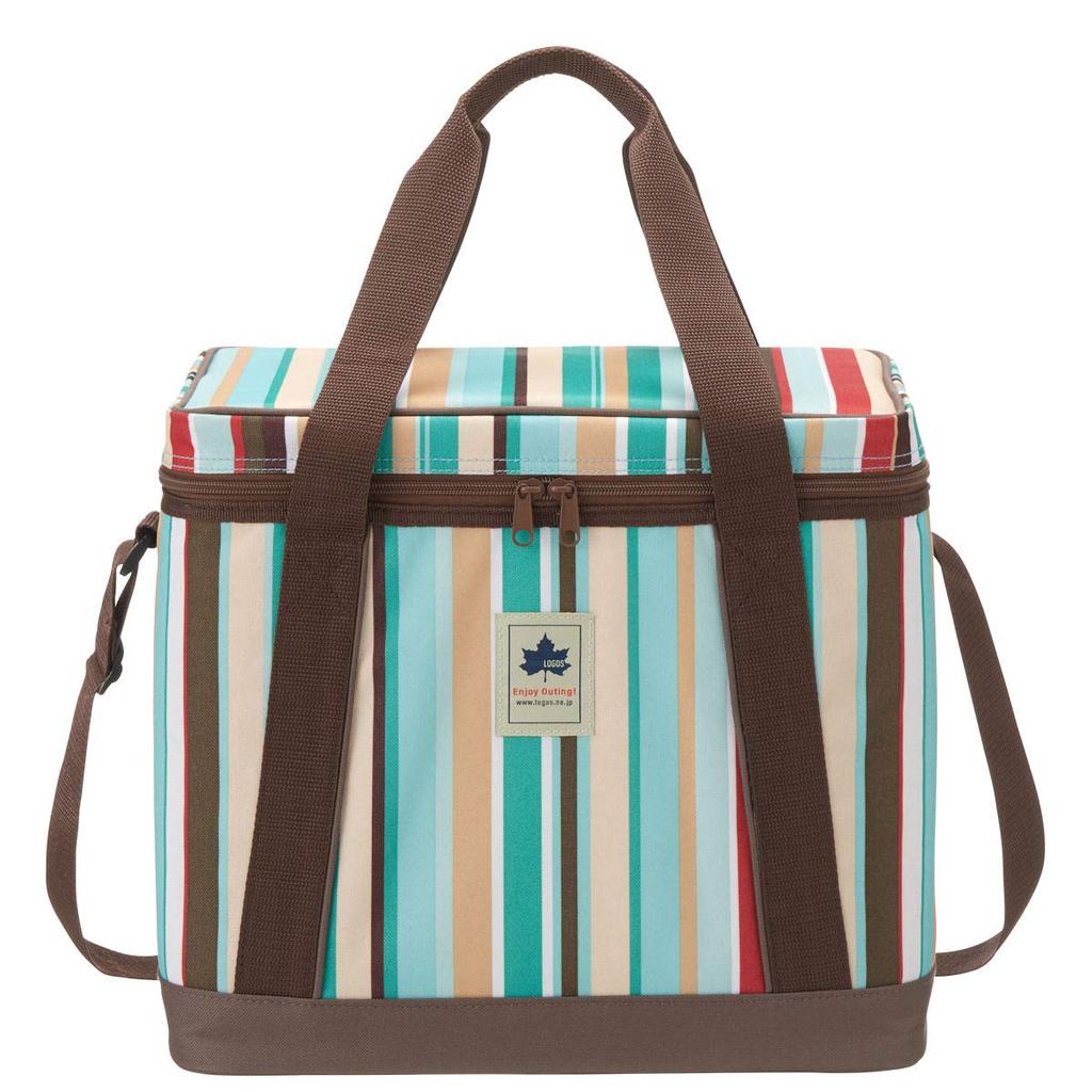 LOGOS Design Cooler 25 (Blue Stripe) 81670705, Foldable Cooler Box