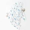 Swaddle Gauze Baby Bath Towel Newborn Baby Blanket Nursing Cape Baby Swaddle Baby Gift Set of 4 Cotton of 4 120120cm 100% (Set Blue)