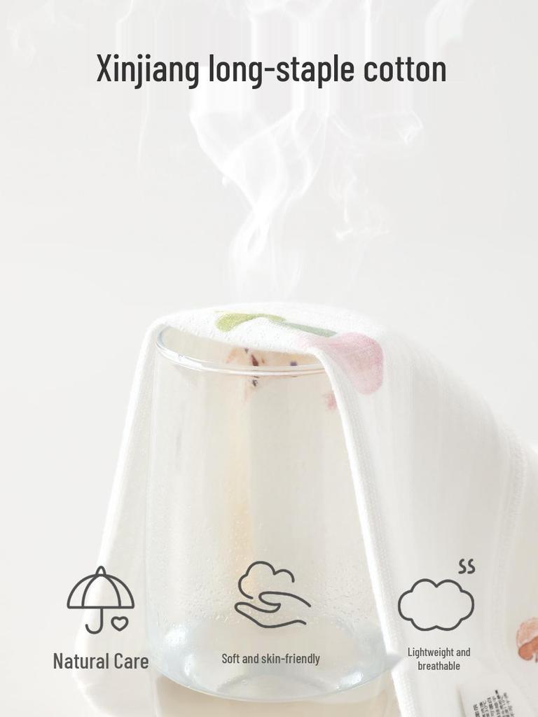 All-Season Pure Cotton Baby Kimono Bodysuit, Seamless Newborn Butterfly Jumpsuit