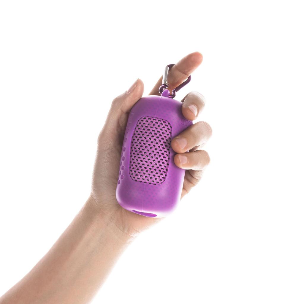 Silicone Cover Sports Towel, Frozen Cold Quick Drying Towel, Gym Beach Towel, Silicone Wrap with Metal Hook Summer Solid Color Mesh Cooling Towel