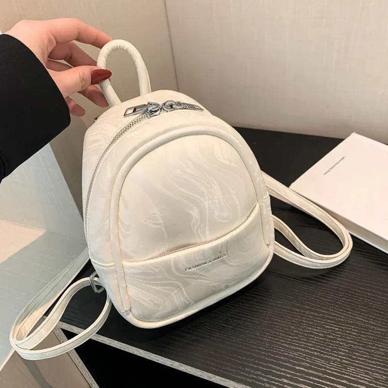Shoulder Bags  Zipper Trend Backpack  Versatile Style Bags  Light Luxury  Niche  New Fashion  High Quality