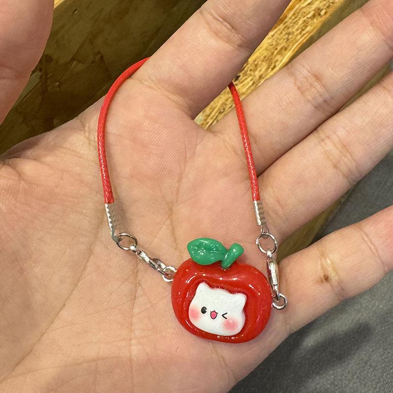 Cartoon Pig Resin Pendant Keychain - Mini Cute DIY Ornament in Stock