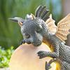 3D Kleine Dinosaurierform Schlafskulptur Harz Tischlampen Dekoration Nachtlichter Drachenmodell Garten Außenhof Dekoration