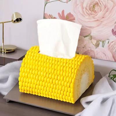 Corn Shaped Tissue Box Decorative Paper Towel Container Elegant Tissues Storage Box Refillable Napkin Dispenser Rack