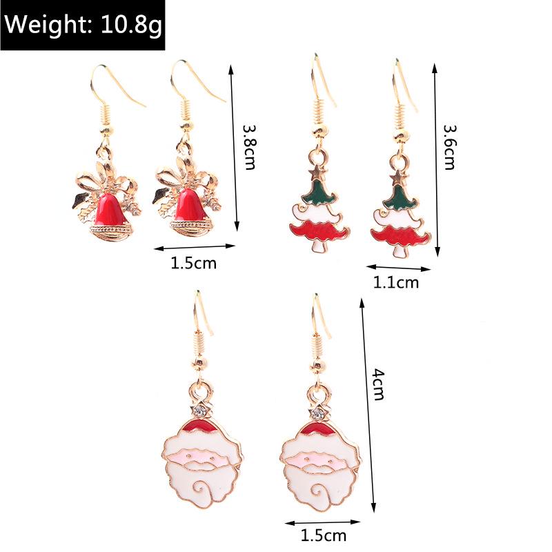 Christmas Earring Set: Reindeer, Santa, Snowman & Tree