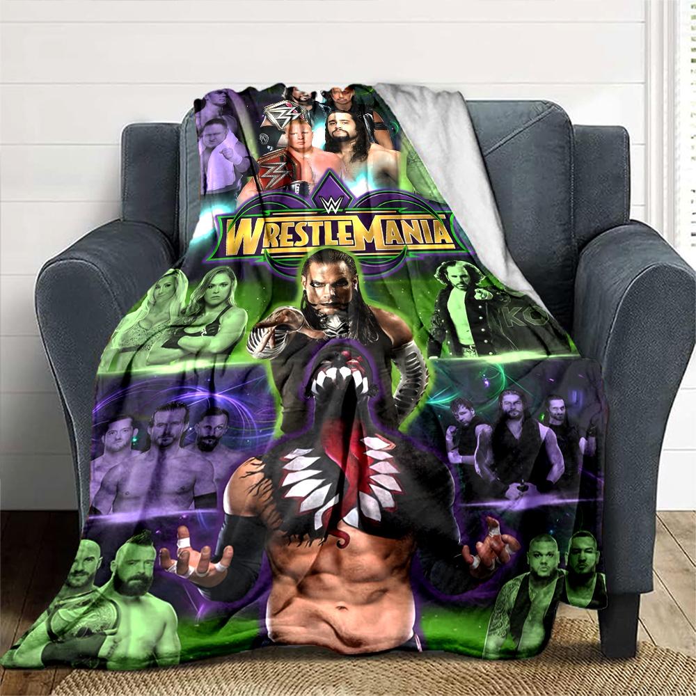 Wrestlemania Decke Bequem Groß für Bett Wohnzimmer Sofa für Alle Jahreszeiten Digitaldruck Perfektes Geschenk für Verwandte und Freunde