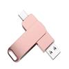 OLOEY Fém Kettős Interfészű USB 2.0 és Type-C OTG Pendrive
