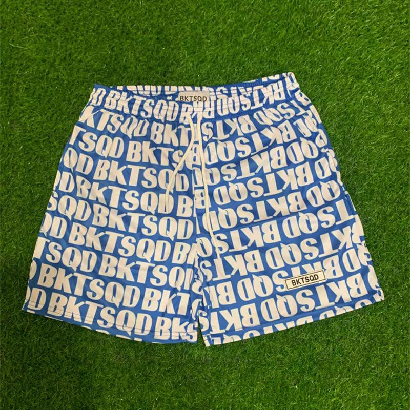 

Unisex Quick-Dry Mesh Basketball Shorts - Full Print, Knee-Length for Summer XL