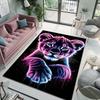Neon Tiger Kunstteppich für Wohnzimmer Schlafzimmer Sofa Kreative Fußmatte Heimdeko Bereichsteppich Strapazierfähig Rutschfeste Matte Luxuriöses Geschenk