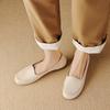 Fashion 2025 Autumn Hot Sale Slip-on Genuine Leather Women Shoes Pumps Square Toe Low-heel Soft Upper Pumps Office Ladies Dress Shoes