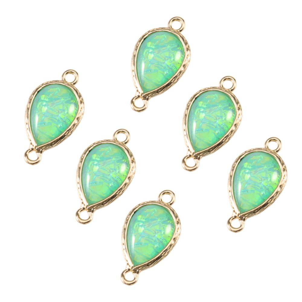 5Pcs/lot Resin Charm Beads Imitation Opal Water Drop Shape Pendant for Jewelry Making DIY Necklace Bracelet Earring Accessories