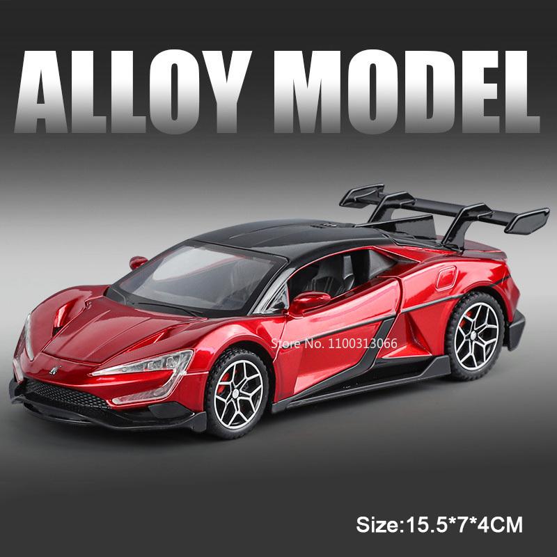 1:32 BYD YANGWANG U9 Martini Cars Alloy Toys Model Wheel Pull Back with Light Sound Miniature Sports Car for Kids Birthday Gifts