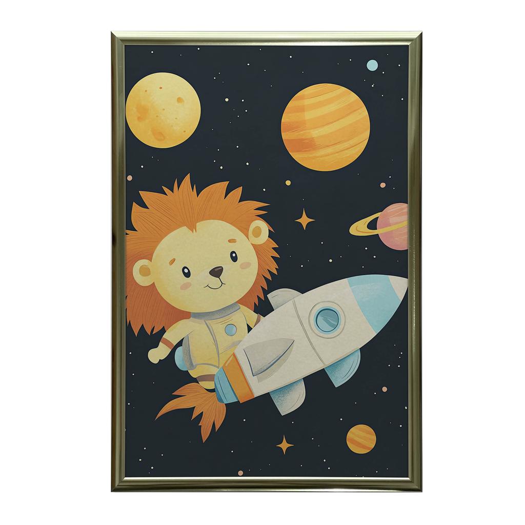 Plakat Lwiątkowe Marzenia Plakat Lwiątkowe Marzenia, 30X40 Cm, Rama Drewniana Jasny Dąb, Papier Matowy 230 Gsm