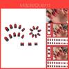 Tendance Doux Cool Style Dessin Animé Ongles Faux Brillant Pour Femmes Forme Ovale Accessoire de Mode