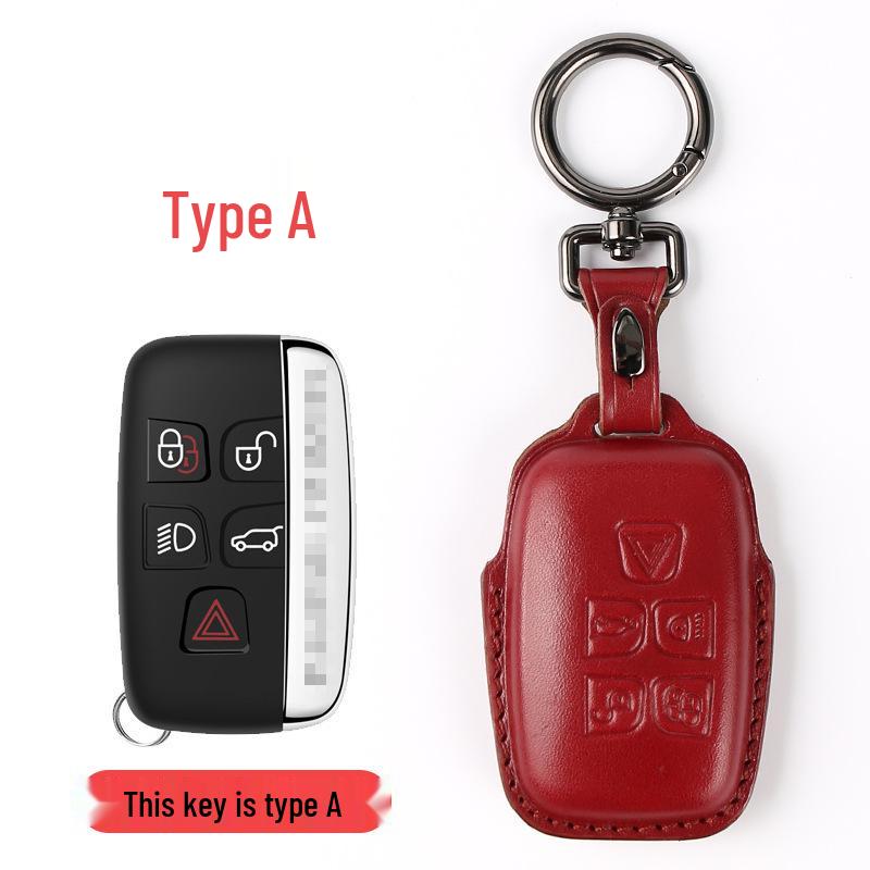 Genuine Leather Key Case for Land Rover Discovery, Sport, Evoque, and Jaguar 2020