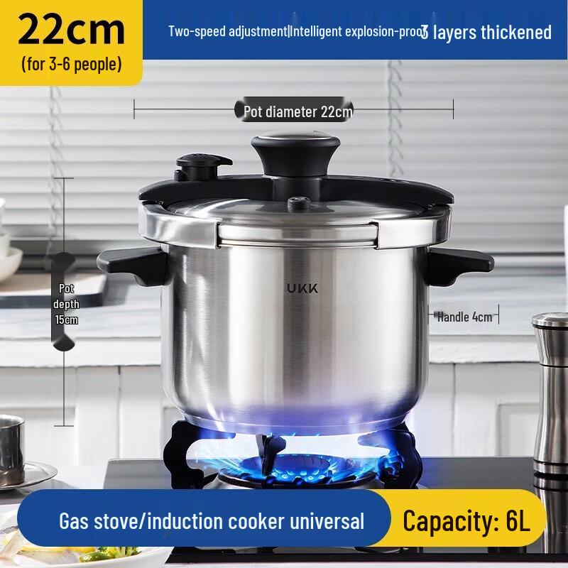 UKK German 304 Stainless Steel Induction Pressure Cooker