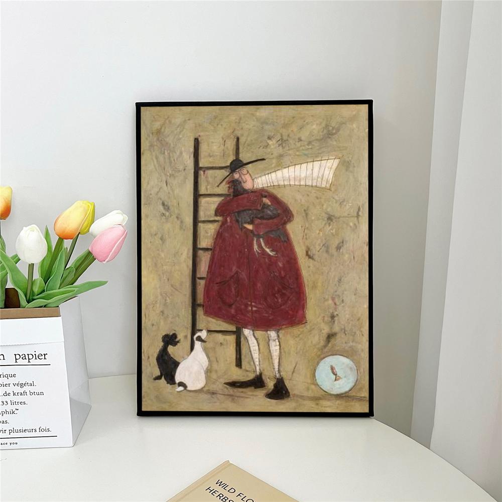 

1 шт. Самоклеящийся художественный постер Sam T-Toft, водонепроницаемая бумажная наклейка для декора стен кофейни, бара 21*30cm No Frame