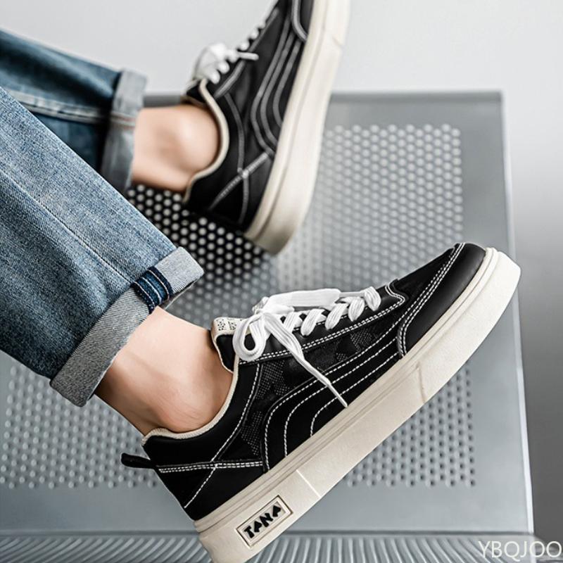 Fashion Summer Men's New Breathable Canvas Shoes Men's Trendy Versatile Thick Bottom Simple Comfortable Sports Leisure Board Shoes