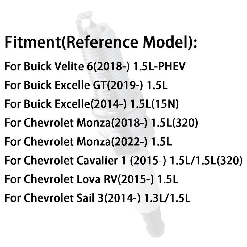 4 Stück Zündkerzen für Buick Velite Excelle Chevrolet Monza Cavalier Lova Sail 2014 2015 2018 1.3L 1.5L ELKR6AGP LKR6AGP