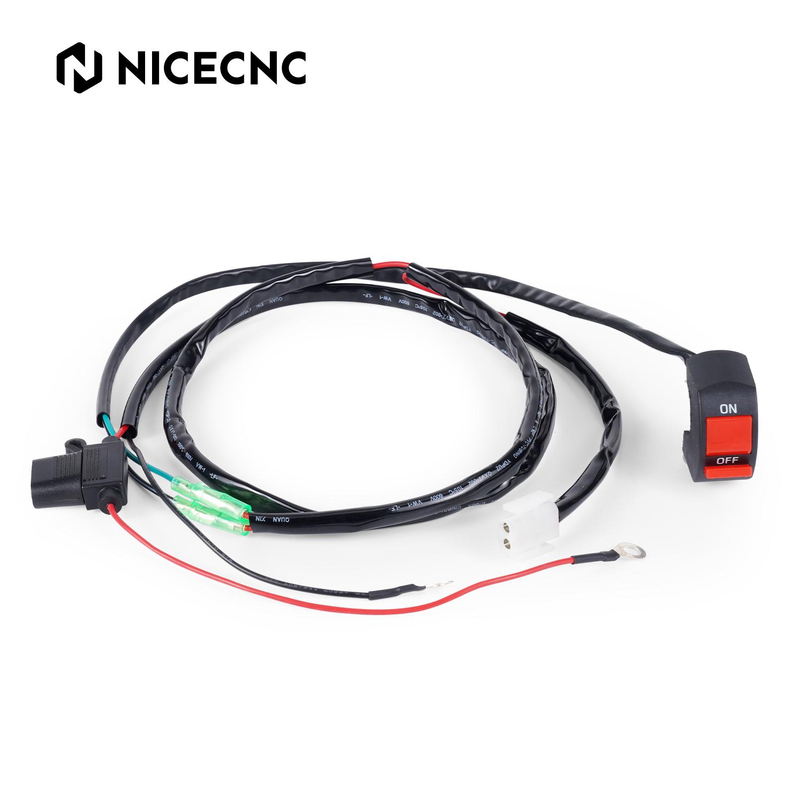 

NICECNC For KTM SX 125 SX 250 SXF 450 2017-2025 Fan Cable with Switch Kit For Husqvarna TX 300 FX FC 350 450 GasGas EC 250F 350F чёрный