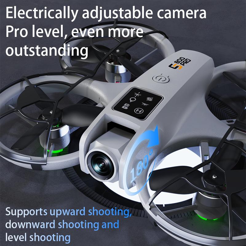 New ES800Pro Drone WIFI GPS 8K Professional HD 360° Dual Cameras Cool Light QuickShot Brushless Motor Foldable RC Quadcopter Toy