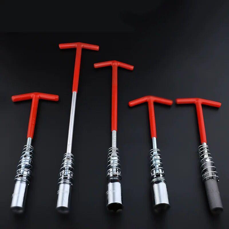 Universal Magnetic Spark Plug Socket for Car & Motorcycle - 16/21mm Extended Auto Repair Tool