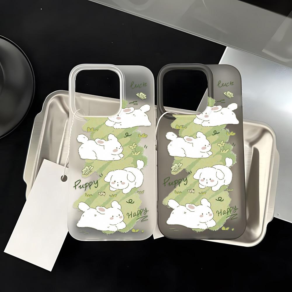 Mobile Phone Cases for iPhone 11 13 15 Pro Max 12 14 Pro Max Case iPhone 16 15 Plus 13 Pro 12 Mini 13 Mini Frosted Texture Painted Cartoon Flowers