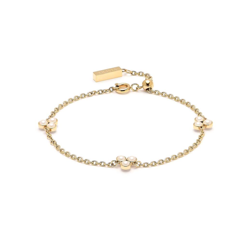 Olivia Burton Classic Pearl Cluster Gold Bracelet Women's (obj24100069)