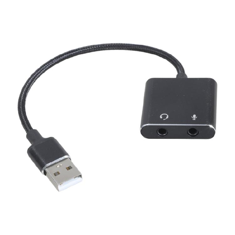 

High Compatibility USB Sound Adapter External Sound Card Connection Wire 3.5mm Interfaces for Headphone Microphone Use 1