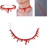 Halloween Vampire Necklace Spooky Gothic Style Plastic Geometric Blood Necklace