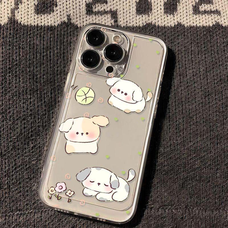 Play puppy for iPhone17promax Apple 16 mobile phone case 14/13 cute 15 light and thin soft case