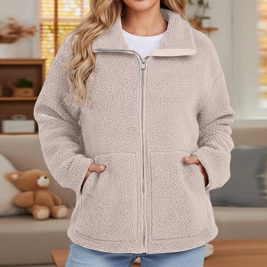 Damska gładka luźna bluza z kapturem z jedną kieszenią casual