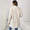 Women Double Sided Plush Double Breasted Casual Long Cardigan Coat