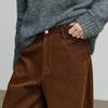 Chuyu Women's Autumn Corduroy Split Wide-Leg Banana Pants