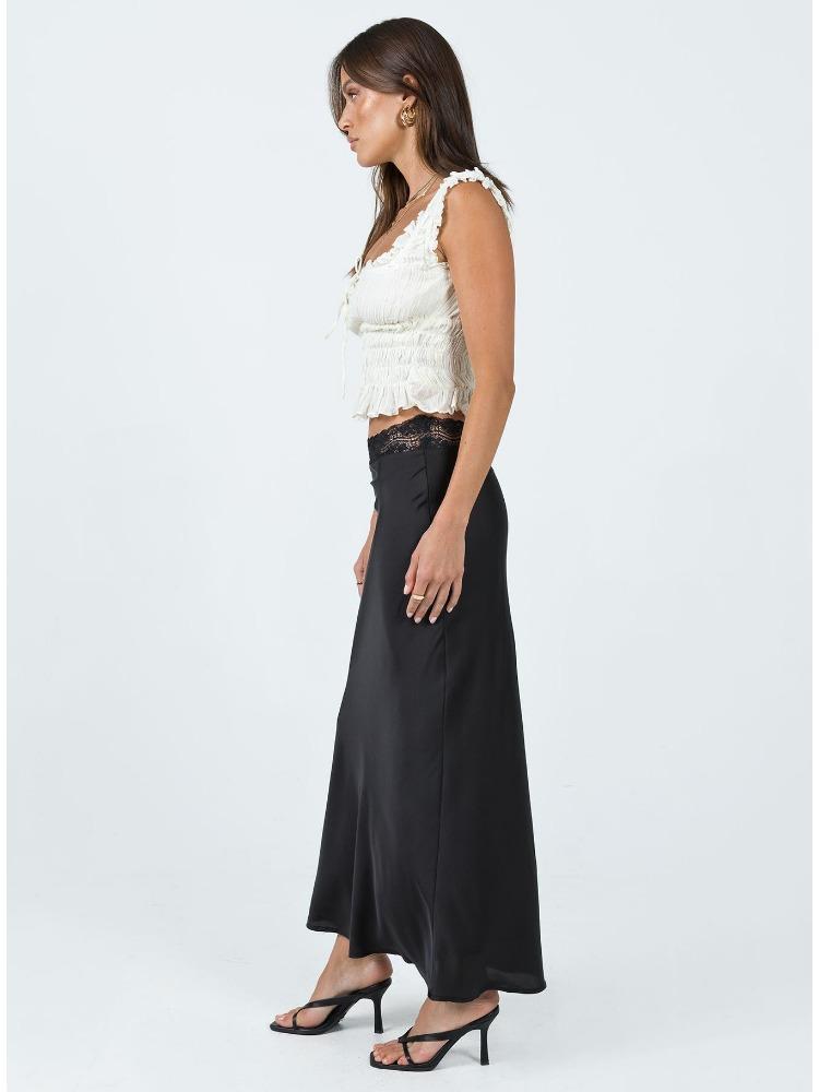 Women's Lace Waist Satin Bustier Fashion Sexy Elastic Package Hip Long Skirt Female