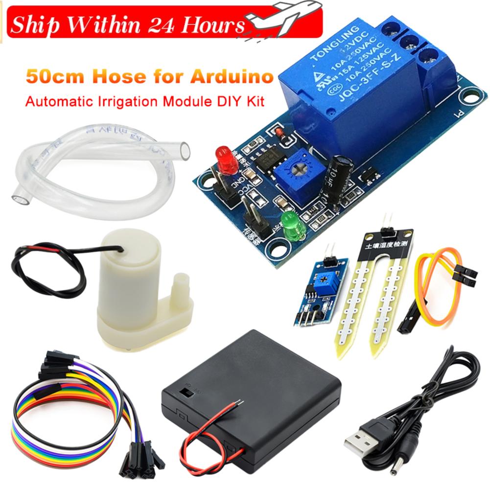 DIY Automatic Irrigation System Self Watering Kit Garden Planting Water Pump Soil Moisture Sensor Relay Module for Arduino
