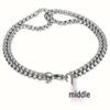 Dual-Layer Titanium Steel Men's Interlocking Chain Bracelet - European and American Style