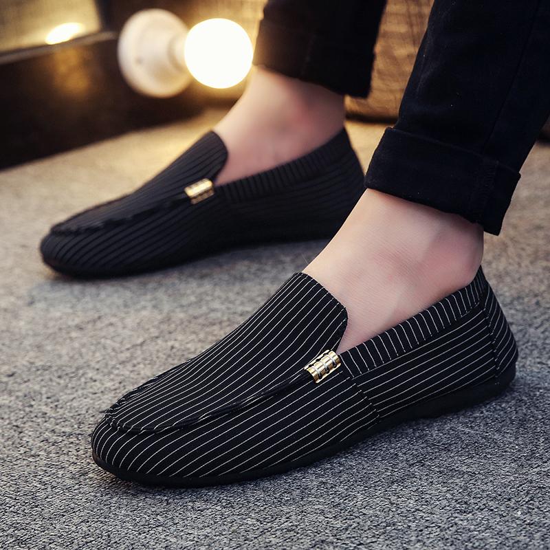 New Models for 2025 Men's Loafers Large Size Light and Comfortable Flat Shoes Men's Breathable Non-slip Soft Casual Canvas Shoes